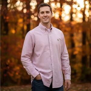 Ralph Lauren Red Striped Button-Down Shirt